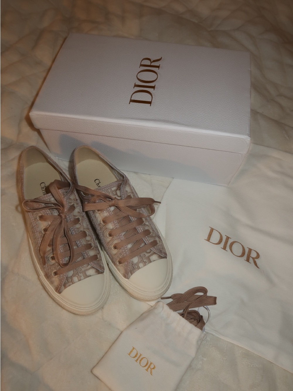 AUTHENTIC Christian Dior Walk’n’Dior Sneaker Trench Oblique Embroidered Mesh